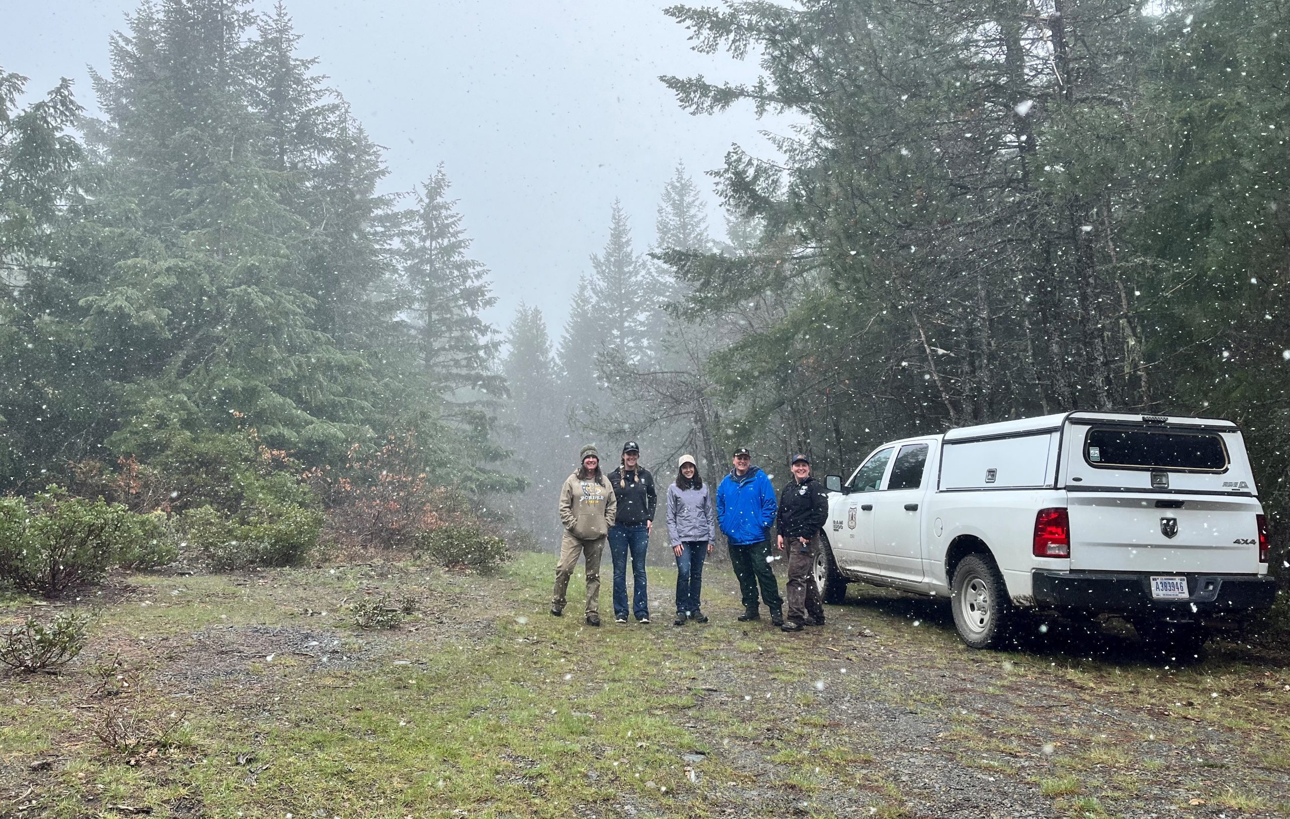 Partners tour the Knopki restoration project site