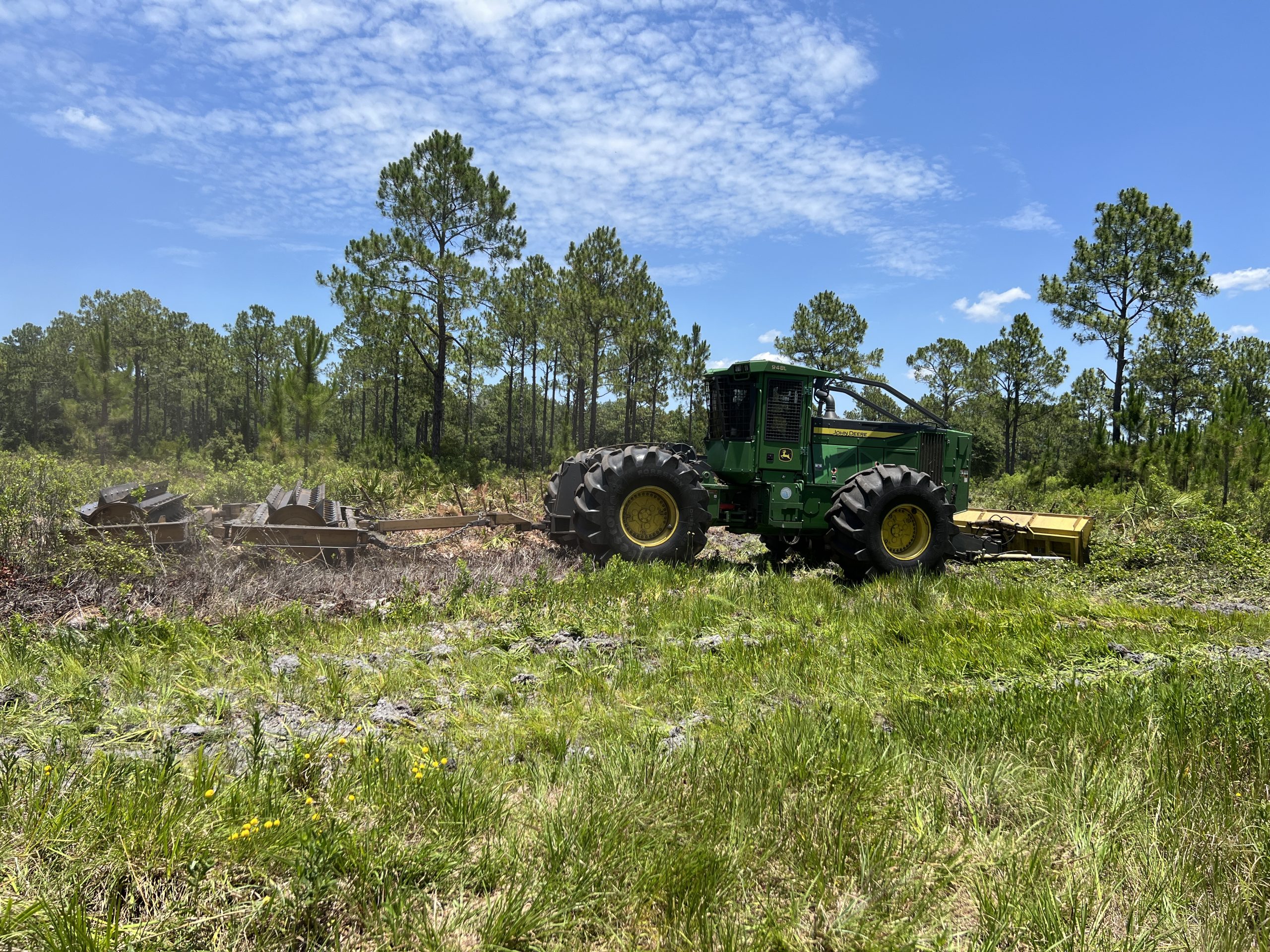 Tractor in field