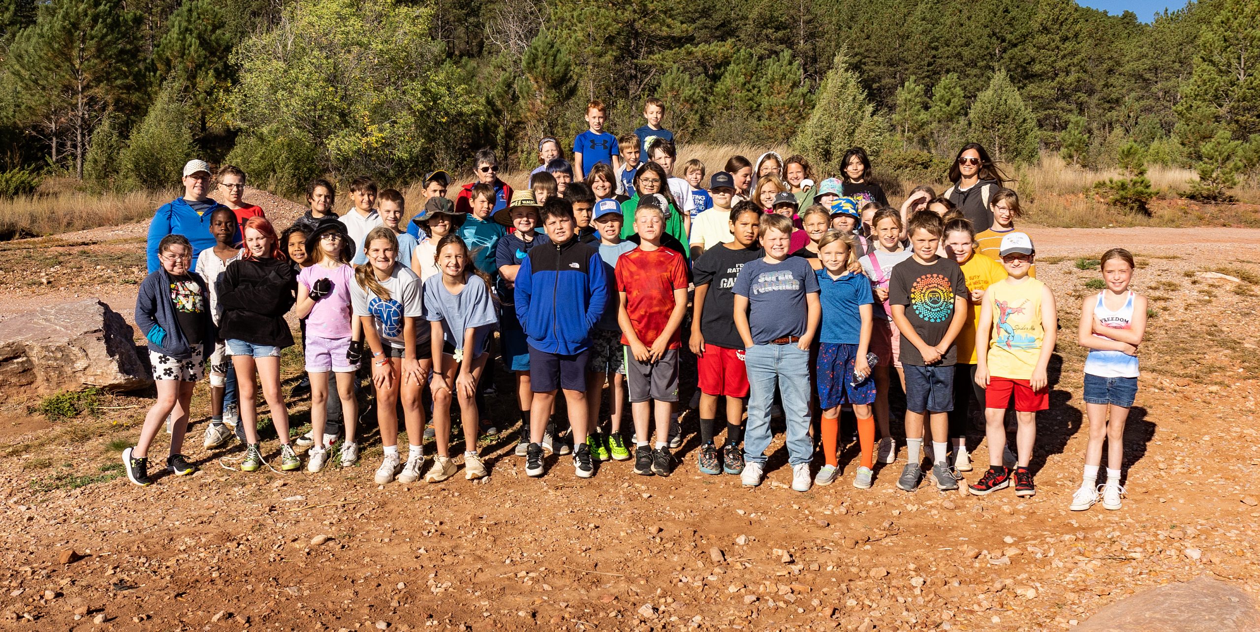 Students pose for a picture.