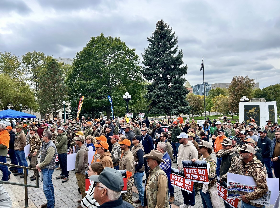 Sportsmen and women at the Colorado State Capital