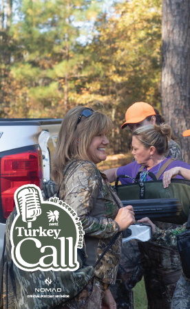 turkey call all access thumb image with a woman hunter